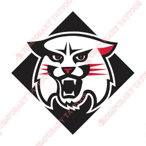 Davidson Wildcats Customize Temporary Tattoos Stickers NO.4222